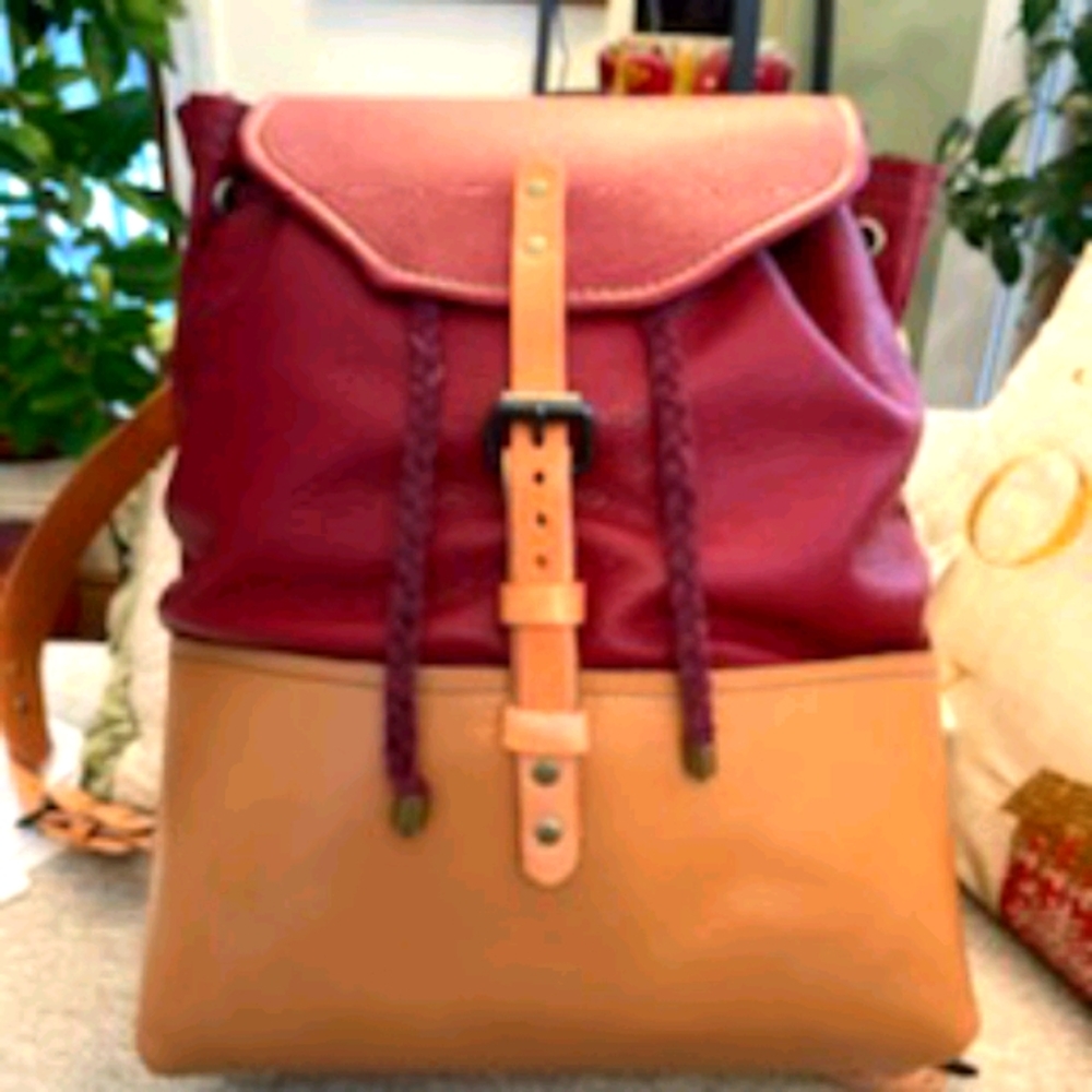 Leather backpack